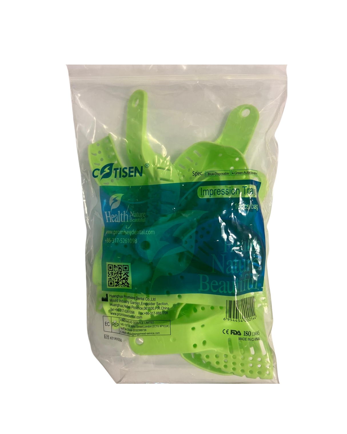 Cucharillas De Plastico Verde Con 10 Piezas - Cotisen