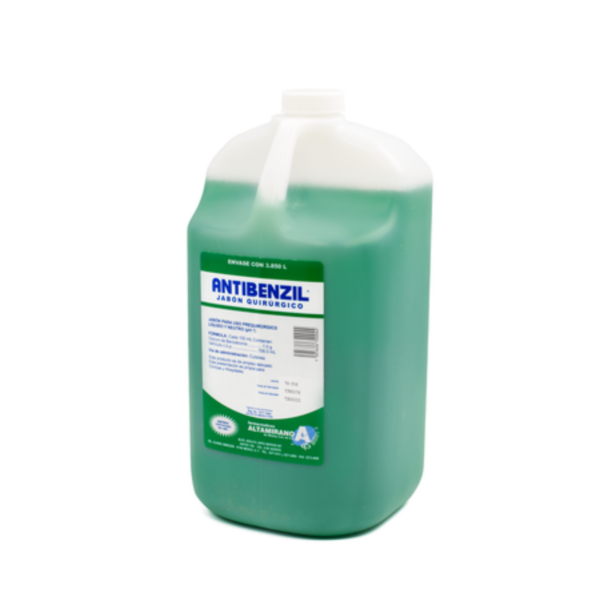 Antibenzil Jabon Altamirano Color Verde Galon 3.85 L