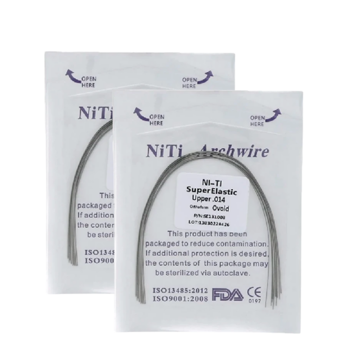 Arco de Niti .014 Redondo Con 10 Piezas