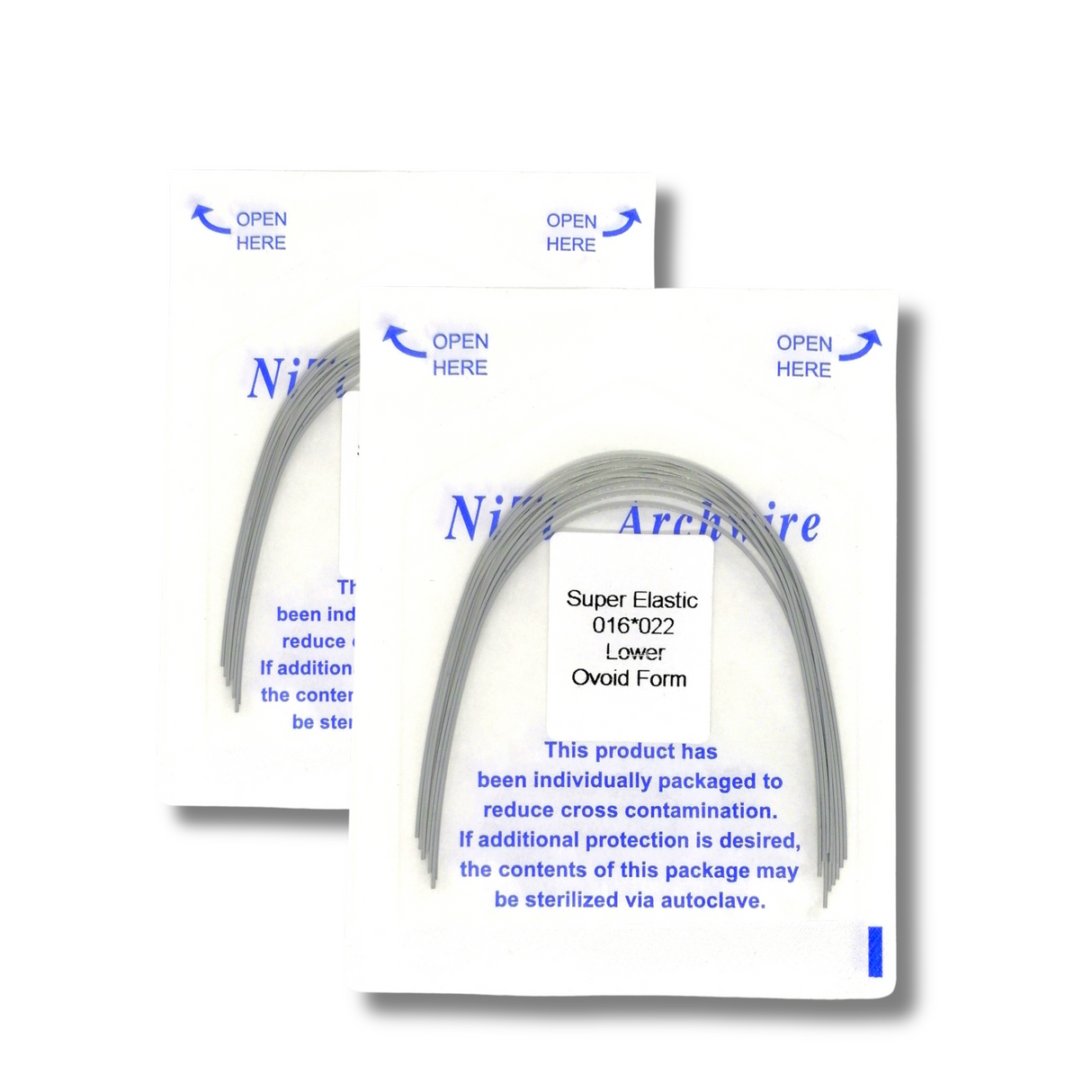 Arco de Niti Rectangular Con 10 piezas