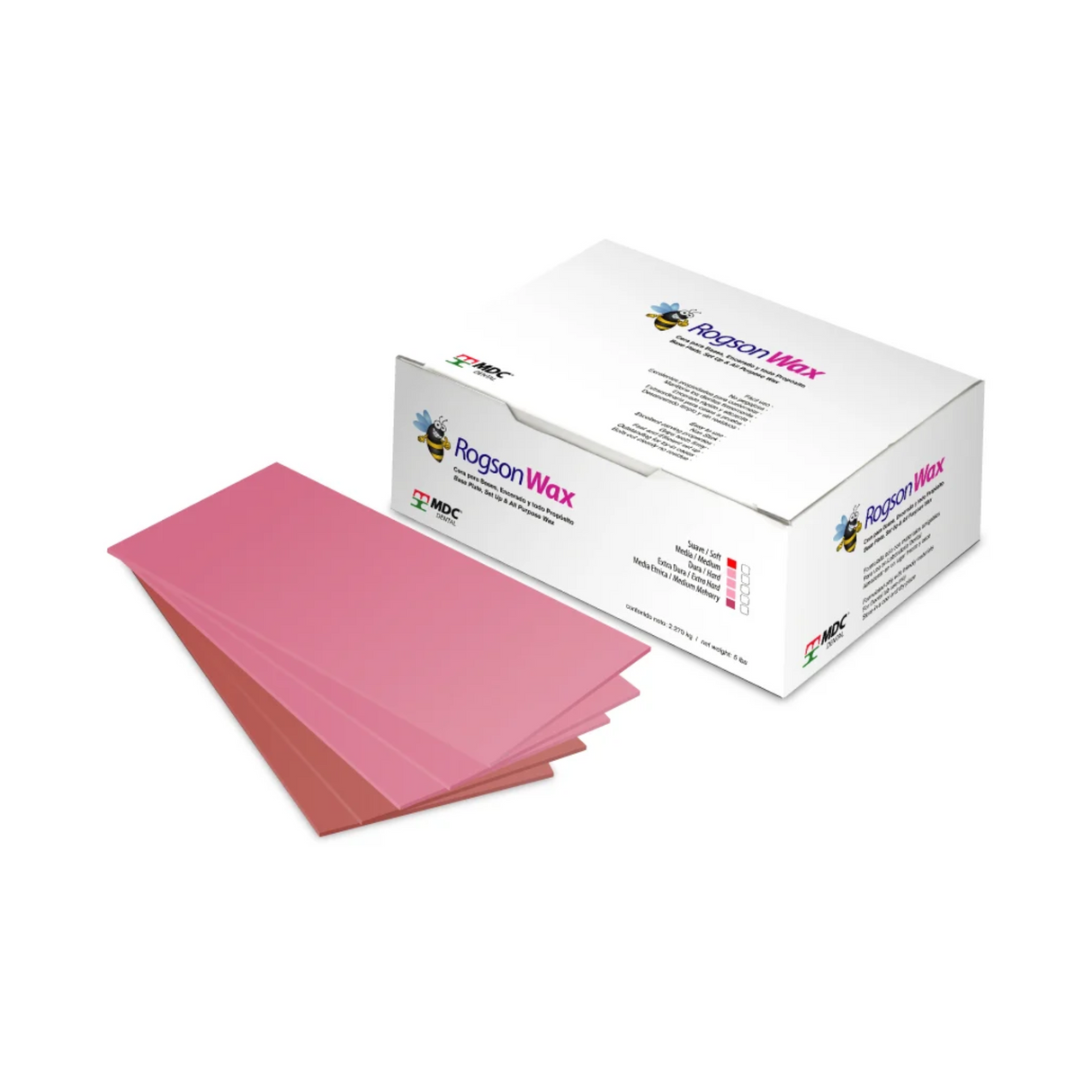 Cera Rogson Wax para Bases Rosa - 1/2 lb