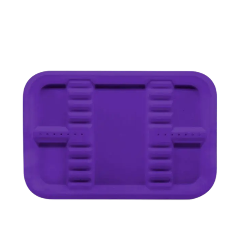 CHAROLA PLASTICO ACANALADA CHICA MORADA