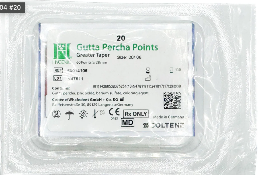 Punta de Gutta-Percha GT 0.6 - Hygenic/Coltene