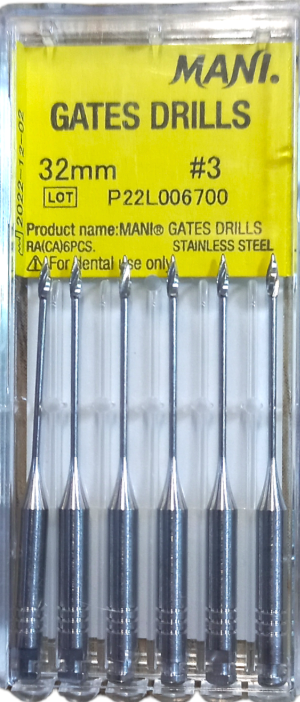 Fresas Gates #3 caja c/6 de 32mm