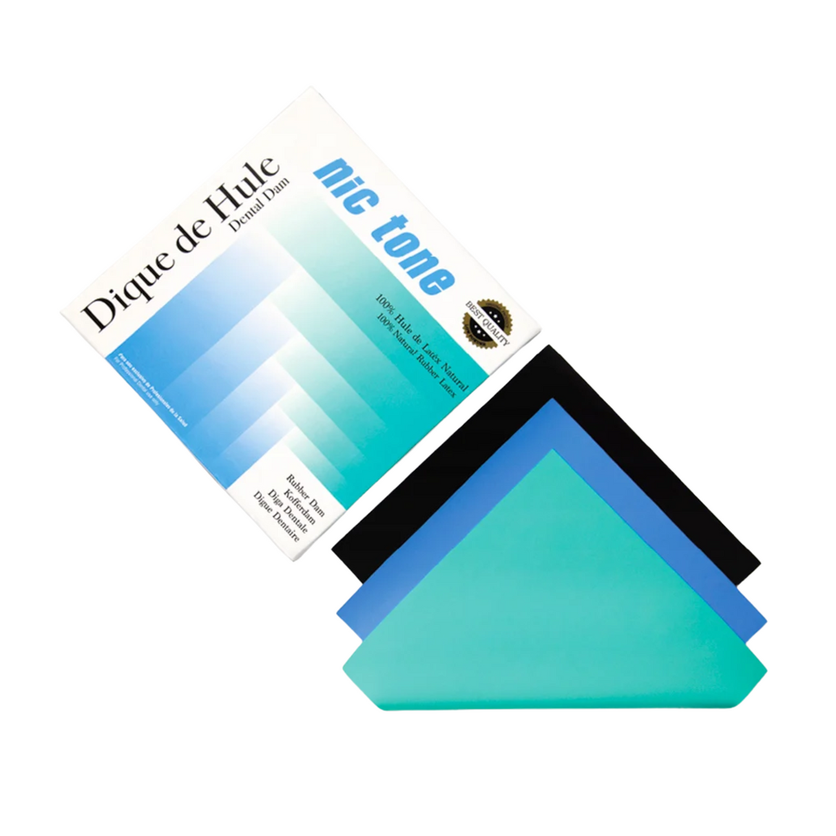 Dique de Hule 5x5 Pulgadas Azul (36 Hojas) – Nic Tone