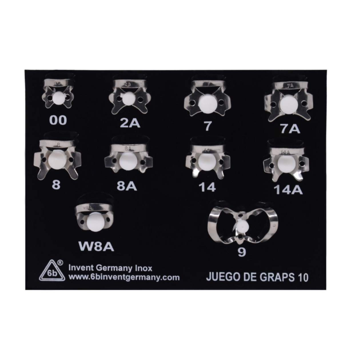 JUEGO DE GRAPAS 10PZ - 6B INVENT