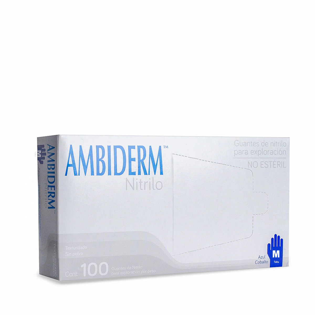 Guante Ambiderm Nitrilo Color Azul Cobalto – Caja con 100 Piezas