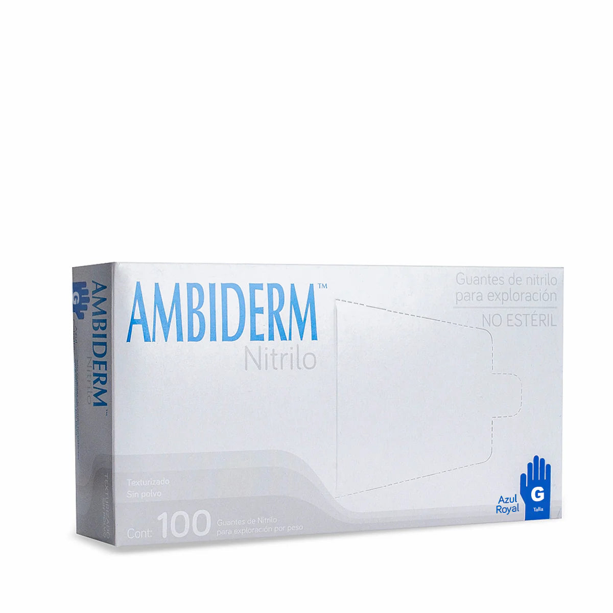 Guantes de Nitrilo Color Azul Royal – Ambiderm