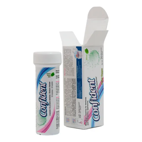 TABLETA DE LIMPIEZA EFERVESCENTE CONFIDENT CON 20 PIEZAS