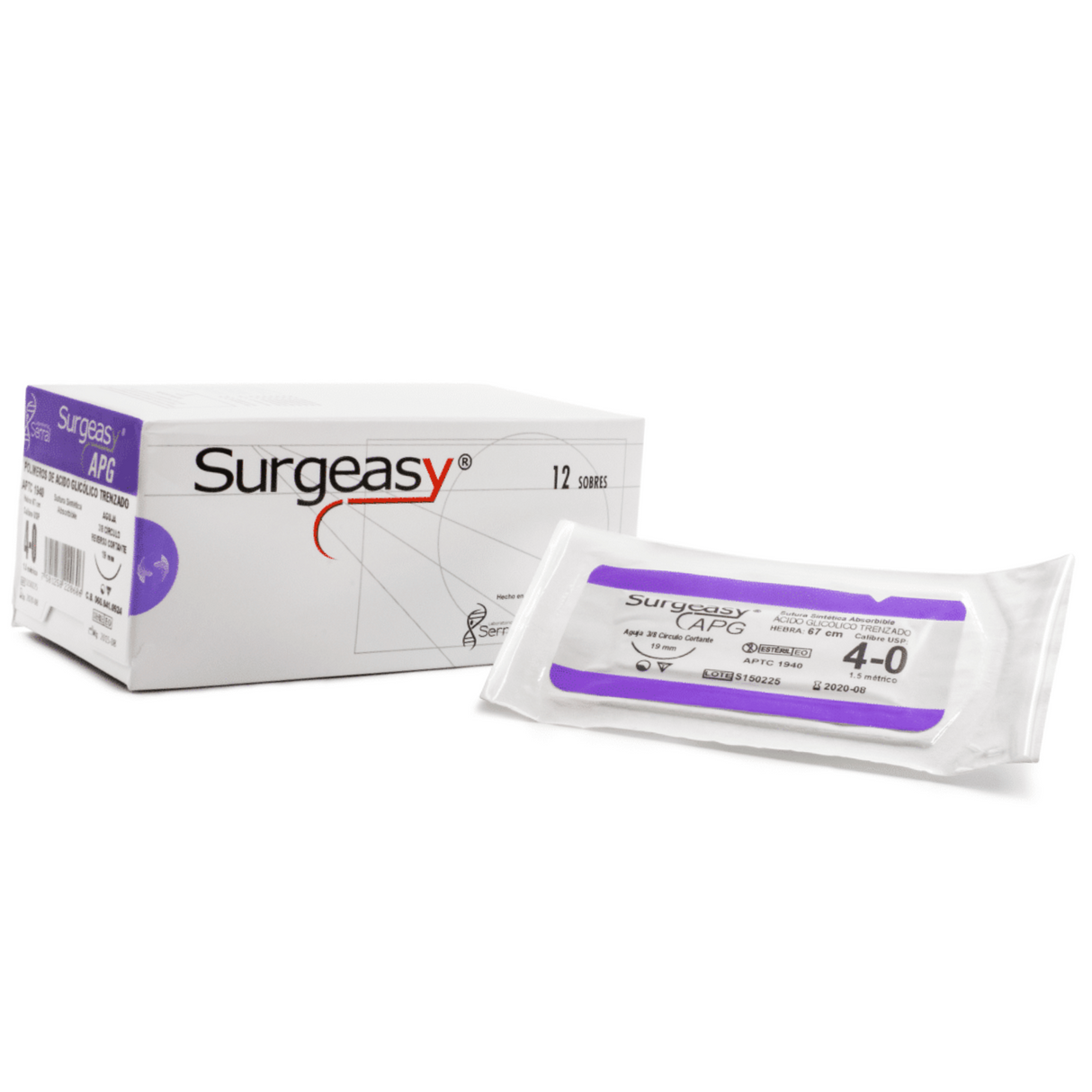 Sutura Sintética Absorbible 4-0 - Surgeasy