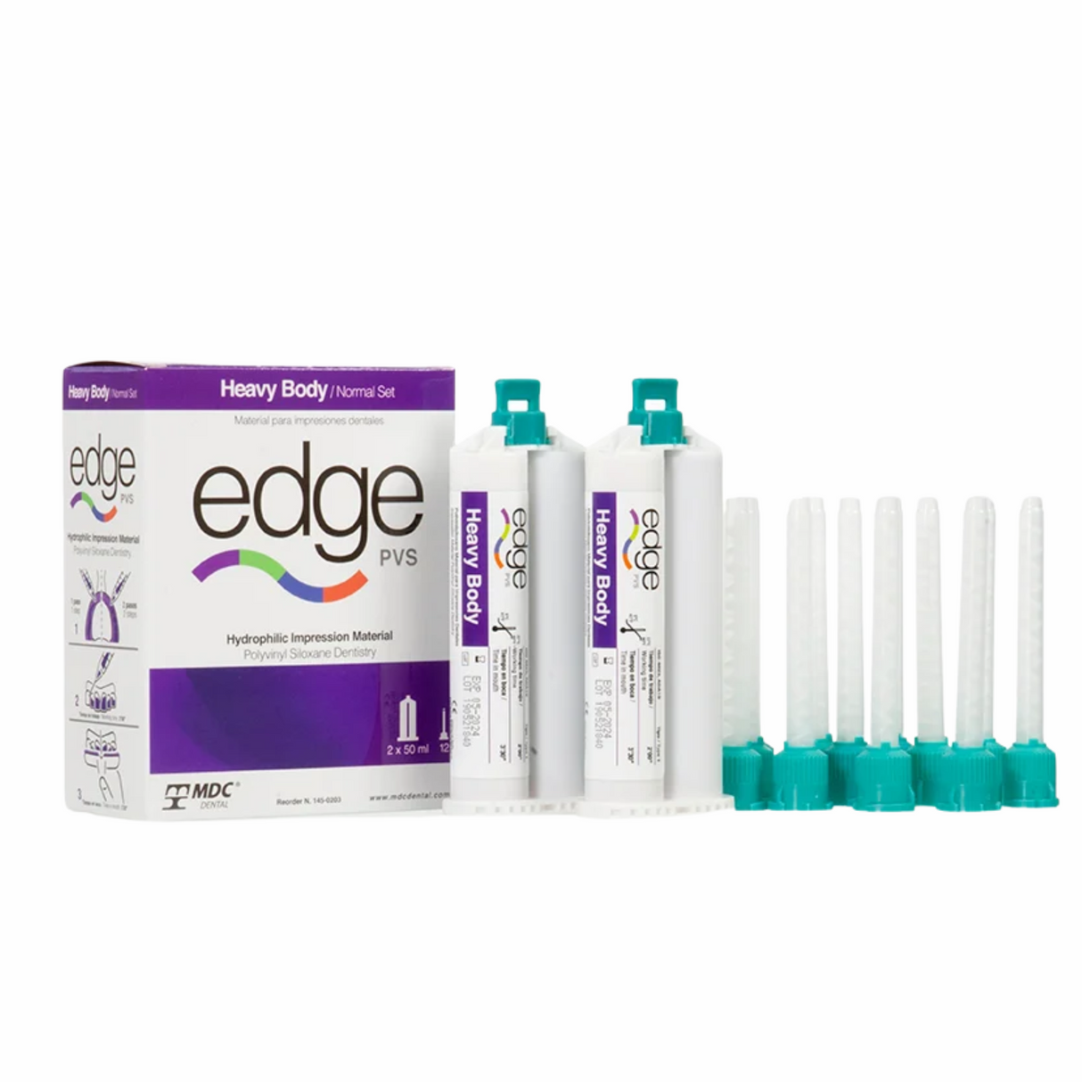 Silicón Dental por Adición Edge Heavy Body Tipo 1 – 2 x 50 ml