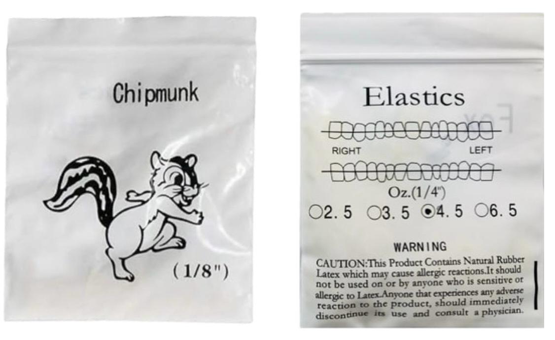 Ligas Intraorales Zoo Pack Elastics (5 Bolsas)