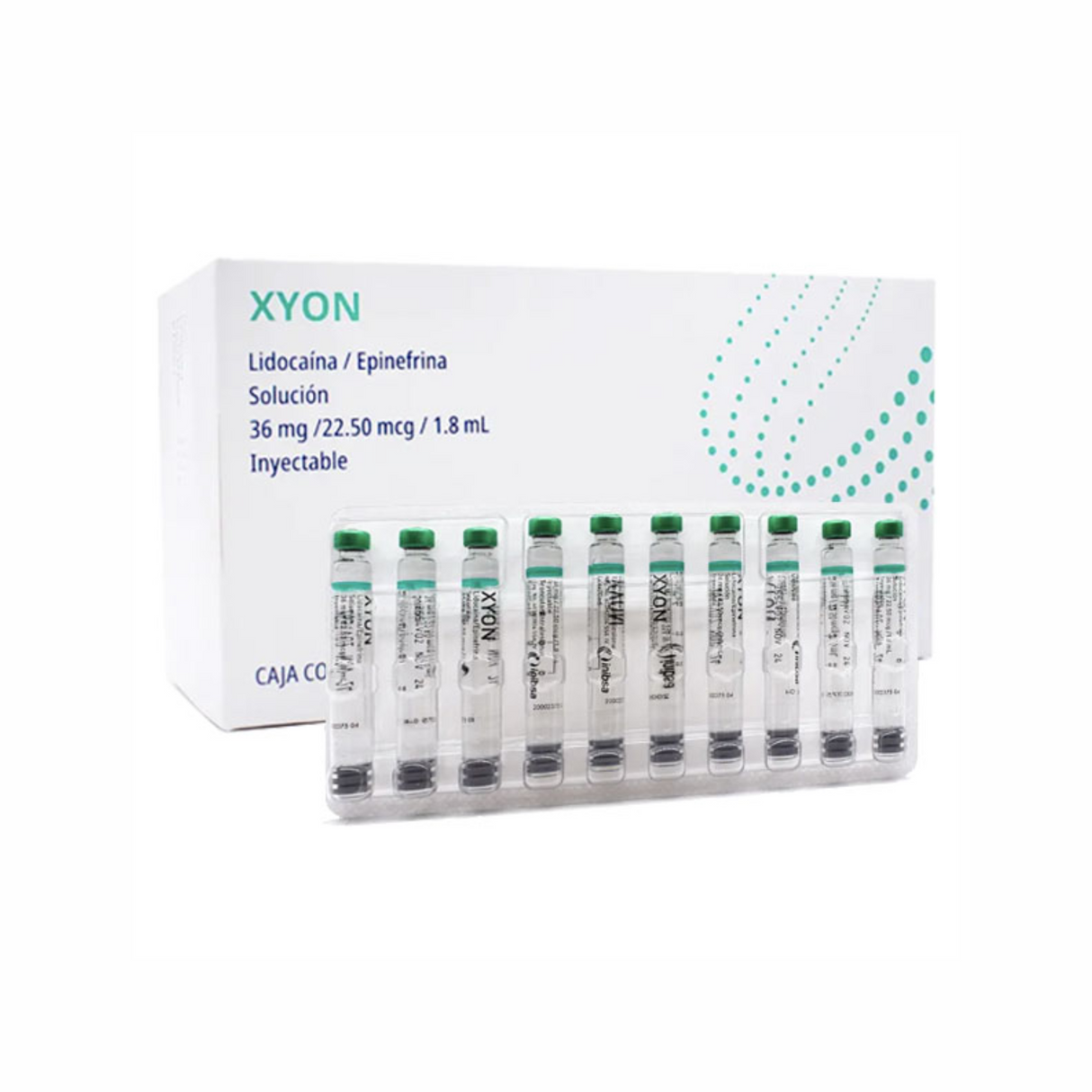 XYON LIDOCAINA EPINEFRINA 2% CARTUCHOS VIDRIO 1.8 ML - inibsa