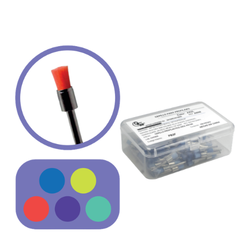 CEPILLOS DE PROFILAXIS CON 100 PIEZAS -ORTHO PREMIUM