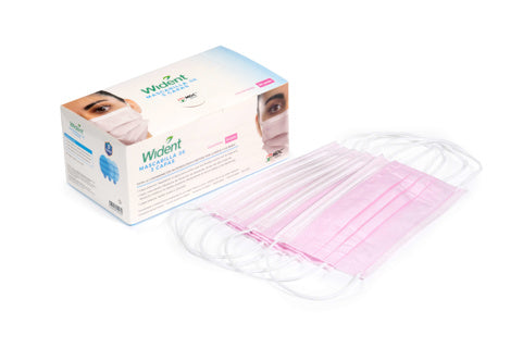 CUBREBOCAS WIDENT ROSA 3 CAPAS C/50 PIEZAS