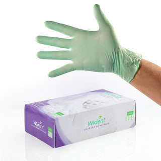Guante Wident Nitrilo Color Verde – Caja con 100 Piezas