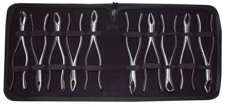 ESTUCHE DE FÓRCEPS TIPO AMERICANO (10 PIEZAS