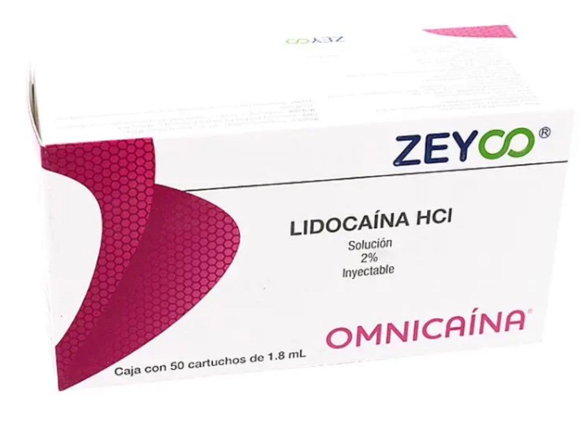 OMNICAINA 2% ANESTESIA CON 50 CARTUCHOS PLASTICO