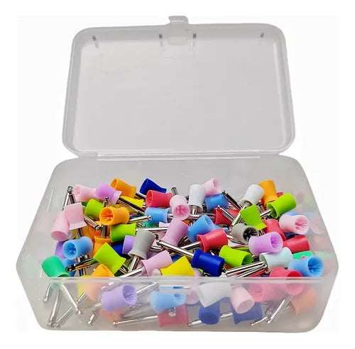 COPA DE HULE PARA PROFILAXIS C/100 PIEZAS DE COLORES SURTIDOS