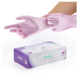 GUANTES WIDENT NITRILO ROSA METÁLICO