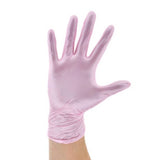 GUANTES WIDENT NITRILO ROSA METÁLICO