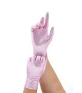 GUANTES WIDENT NITRILO ROSA METÁLICO