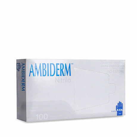 Guante Ambiderm Nitrilo Violeta Caja Con 100 Piezas - Ambiderm