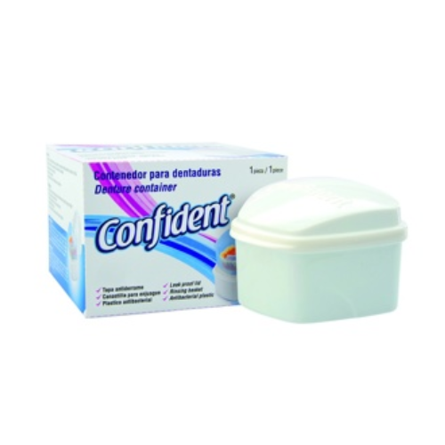 CONTENEDOR PARA DENTADURA CONFIDENT 1 PIEZA