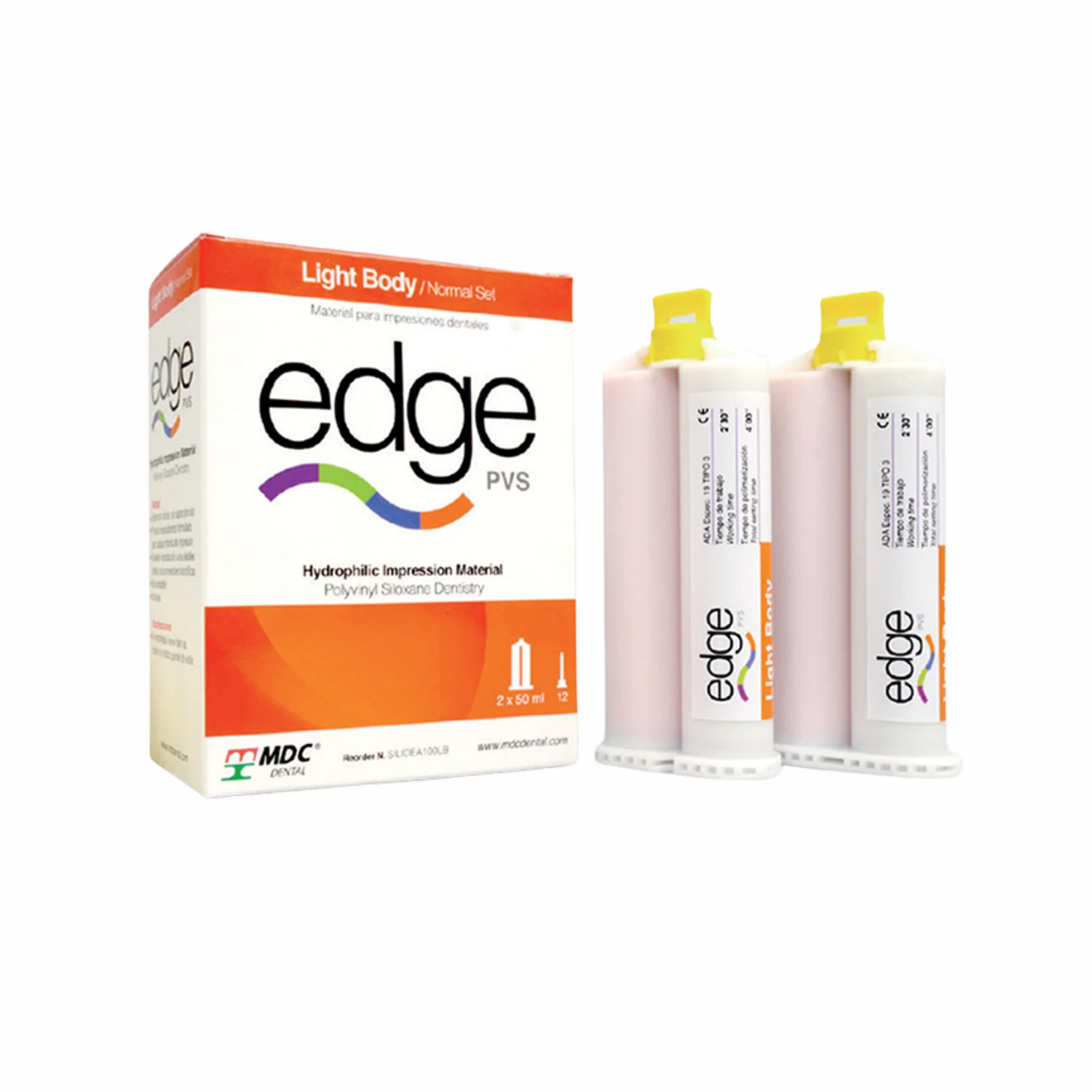 Silicón Dental por Adición Edge Light Body Tipo 3 – 2 x 50 ml