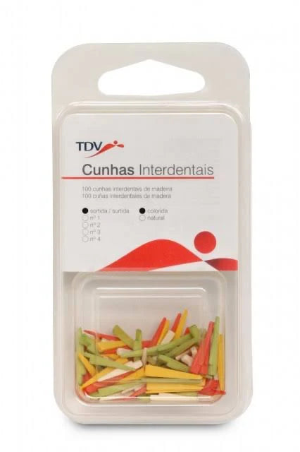 CUÑAS TDV ANATÓMICA DE COLORES C/100 PIEZAS