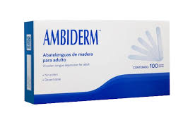 ABATELENGUAS AMBIDERM CON 100 PIEZAS