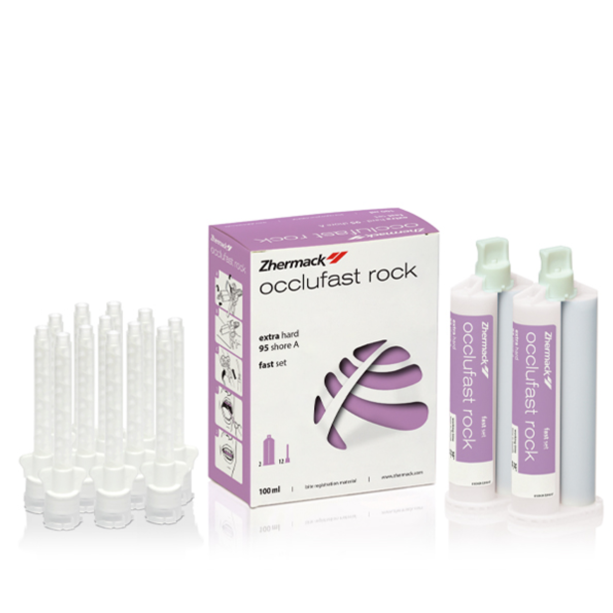 OCCLUFAST ROCK CAJA CON 2 CARTUCHOS DE 50ML + 12 CANULAS