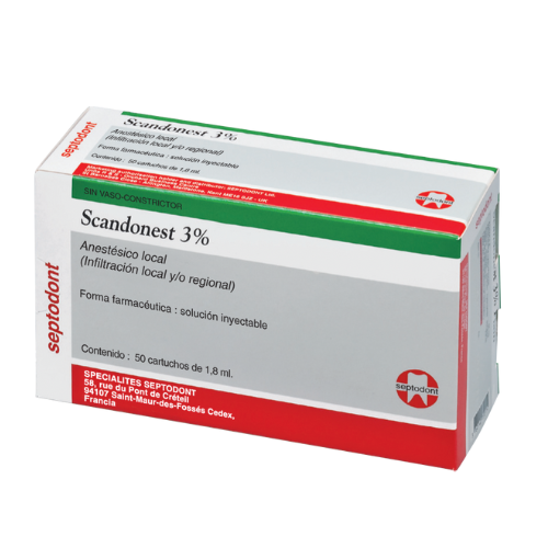 ANESTESIA SCANDONEST 3% S/VASO SVC SEPTODONT